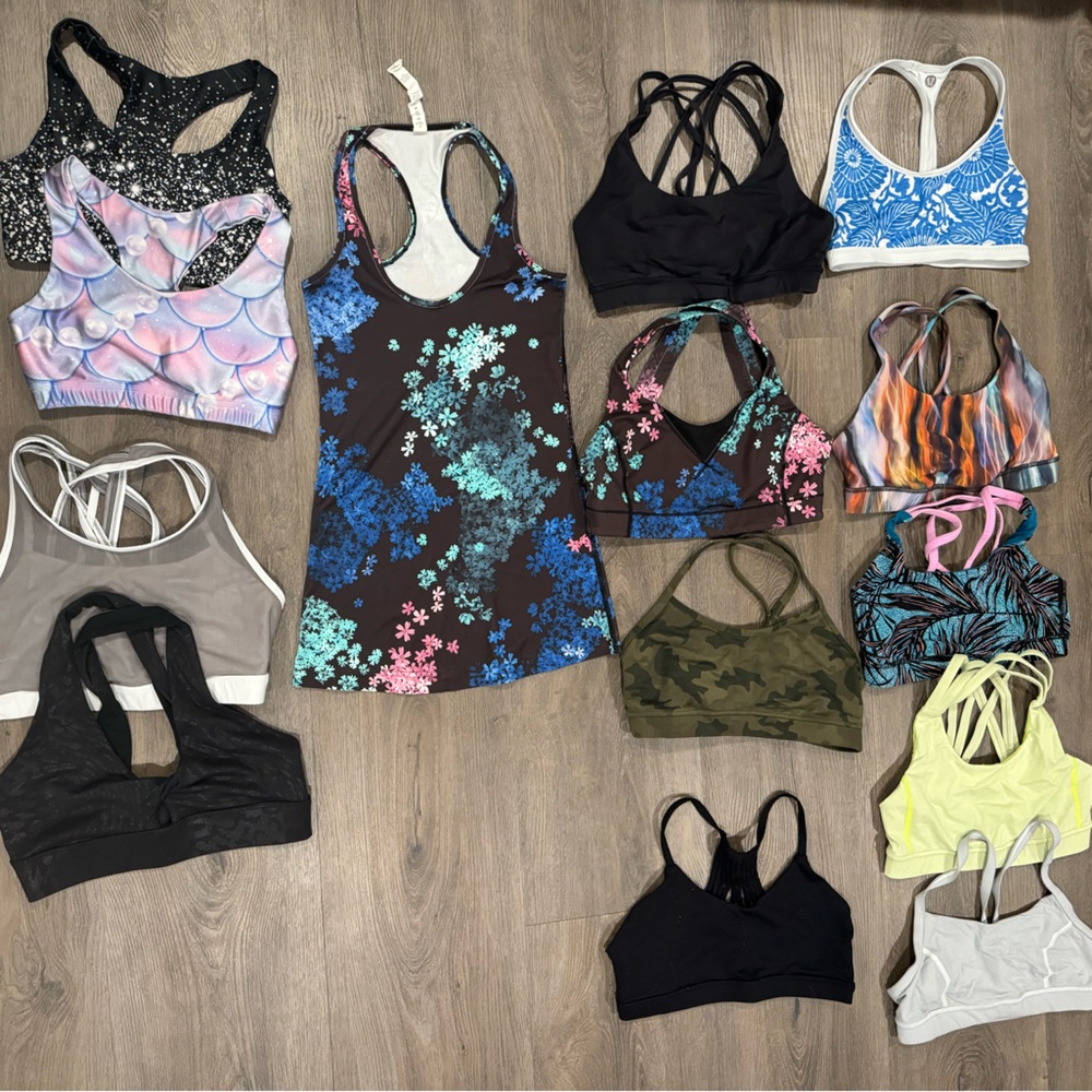 Sports bra / top bundle mostly Lululemon size 6 great condition